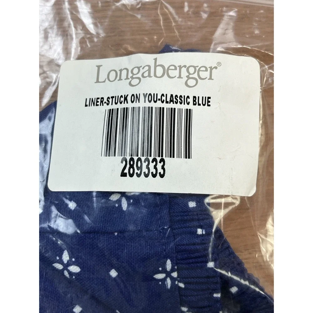 Longaberger Fabric Liner for Stuck on You Basket in Classic Blue 289333 NEW‎